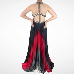 JOVANI Formal T-BACK PLEATED GOWN RHINESTONES 12